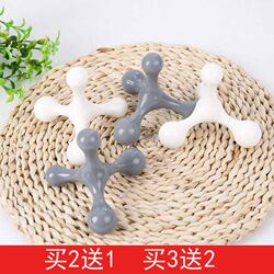 Manual Mini Massager with Four Balls, Small Triangular Neck Massager, Multifunctional for Waist, Leg, and Back Massage