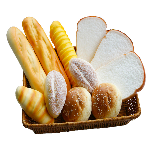 人工パン フェイクスライスパン : 偽トースト パン スライス シミュレーション 食品モデル ベーカリー ディスプレイ 写真小道具 ホーム キッチン パーティー 装 6個リアルな 人工パン模型 吐司トーストスライス フェイク