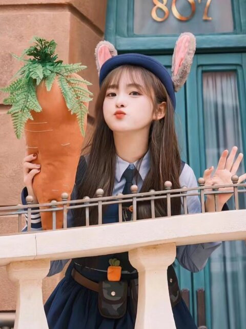 Disney Lolita wears Judy Bunny Police Officer cosplay clothes adult ...