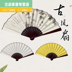 2025 New Style 10inch Chinese Style Hanfu Fan for Men and Women, Ancient Style Folding Fan, Large Silk Fan, Folding Fan, Fan Advertisement