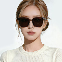 Large-Frame Sunglasses for Women in White Tea Brown, Polarized, Uv Protection, Driving Sunshade Sunglasses, Make the Face Look Smaller, with a High-End Feel