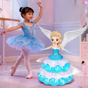 
Children's electric singing and dancing toy ice and snow spinning love girl Princess Sha birthday gift for girls 3 to 9 years old