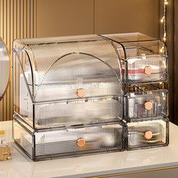 Cosmetic Storage Box 2026 New Model Desktop Transparent Acrylic Box Dust-Proof Lipstick Drawer Storage Rack Dressing Table