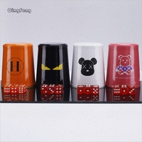 Dice Dice Cup Set Mute Belt Bottom Leather Sieve Cup Silencer Bar Shake Color Cup Stopper Cup Shake Cup Holder Box