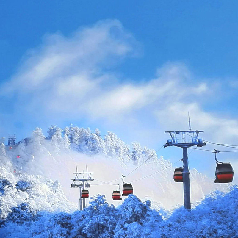 重庆出发 四川瓦屋山2天1晚日游滑雪纯玩柳江古镇亲子赏雪跟团游