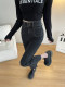 Small seven -point elastic horn jeans women's spring clothing show high pear -type figure nine -point horseshoe wide -foot pants xxs