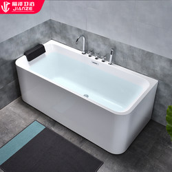 Arrow Lake Bathtub, Freestanding Acrylic Thermostatic Double Massage Bathtub for Small Apartments, Adult Home Use, Trendy Bathtub