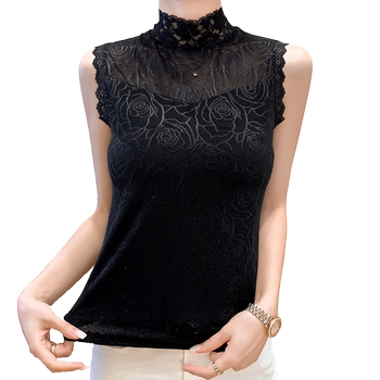 Spring and autumn lace vest fake collars to hit the bottom shirt girl
