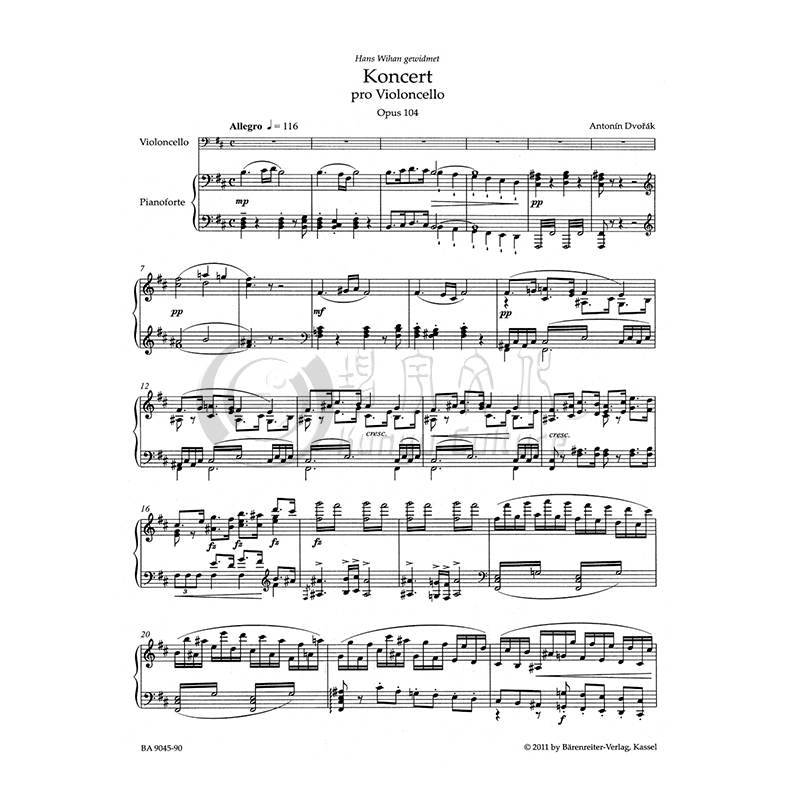 ドボルザーク チェロ協奏曲 op. 104 チェロ協奏曲・変ロ短調・Op.104（アントニン・ドヴォルザーク