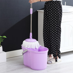 Jiadongli Rotating Mop Rod Universal Automatic Spin-Dry Mop Bucket Lazy Household Mop Bucket Mop Cloth Cleaner