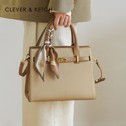 Clever&Ketch Simple and Elegant Mother's Handbag Platinum Bag for Women 2026 New Large Capacity Shoulder Crossbody Bag