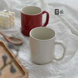 Couple's Mugs with a High-End Feel, a Pair of Simple Solid-Color Ceramic Mugs for Home Tea, Office Coffee, and Milk