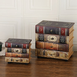 Scandinavian Desktop Multi-Layer Drawer Storage Cabinet High-End Jewelry Box Miscellaneous Organizer Box Retro Fake Book Decorative Ornaments