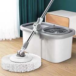 Dual-Drive Rotating Mop Bucket with Automatic Water Wringing, Traditional 2024 New Model, One-Step Cleaning Lazy Mop with Wringing Bucket