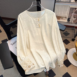 New Chinese-Style National Fashion Inner Shirt for Women 2026 New Model Light Luxury High-End Top Unique and Super Pretty Single-Wear Blouse