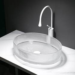 Glass Countertop Basin, Trendy Creative Washbasin for Home Bathroom, Rectangular Washbasin, Countertop Basin, Single Basin