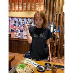 American Retro Black Round-Neck Short-Sleeve T-Shirt for Women, Loose Fit, Versatile Printed New Style Top, Heavyweight Pure Cotton, Petite Size