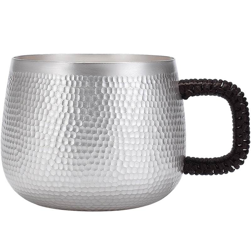 银器时代银茶杯纯银999水杯子大茶缸带盖纯银泡茶咖啡办公马克杯-Taobao 