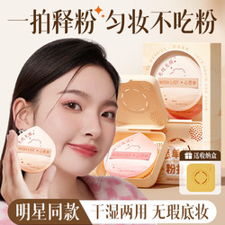 Super Soft Cotton Candy Powder Puff Cushion, Non-Powder-Absorbing, Non-Caking, Dual-Use for Dry and Wet Application, Makeup Setting Storage Box, Beauty Sponge