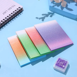 New Style Fresh and Bright Transparent Sticky Notes with Gradient Frosted Finish, Quick-Drying, Waterproof, Tearable Sticky Note Pads for Middle School Students