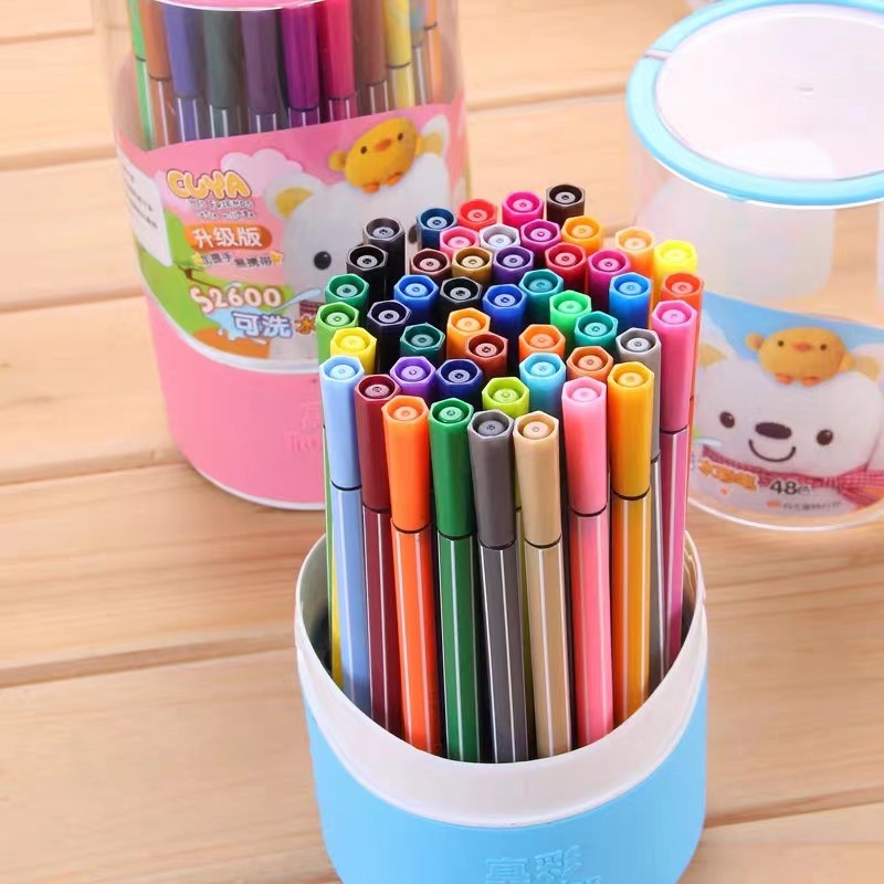 ชุดปากกาเมจิกสีน้ำ Truecolor 48 สี - ล้างออกได้และปลอดภัย