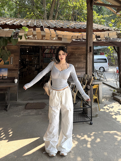 Kurosawa Kyoki work pants 2025 spring new style slightly fat large size high waist slim loose sports casual pants for women
