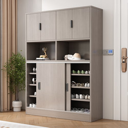 Sliding Door Shoe Cabinet for Home Use, Suitable for Indoor Entrance, Hallway, and Foyer, Integrated Against the Wall, with Large Capacity Shoe Rack for Corridor Use