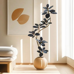 Black Diamond Artificial Green Plant Indoor Living Room Large Floor-Standing Potted Plant High-End Artificial Plant Decorative Ornament Fake Tree