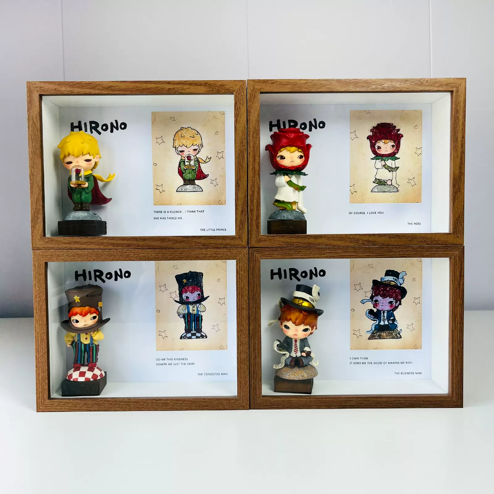 小王子立體相框展示盒密度板泡泡瑪特盲盒收納展示盒