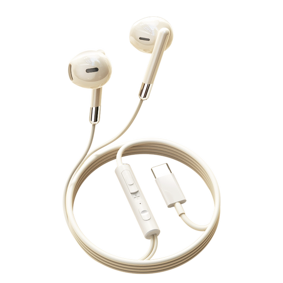 
Official genuine wired headphones in the ears with high sound quality type-c interface noise reduction listening music game tablet phone round mouth