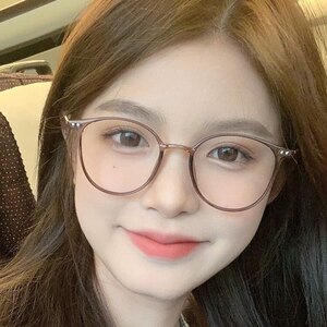 Cold tea color glasses myopia women can match the digital round face ultra -light plain face large frame decorative eye frame mirror frame