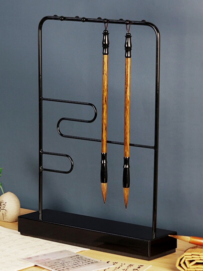 毛笔架中国风复古文房四宝书法专用晾笔架展示架狼毫新中式