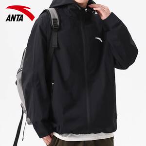 
ANTA Men's Jacket Summer Water-Repellent Windbreaker Casual Jacket 2026 New Warm Hooded Sports Top for Men