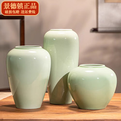Jingdezhen New Chinese-Style Ceramic Vase for Flower Arrangement, Hydroponics, Water Cultivation, Living Room, Light Luxury, High-End Ceramic Ornaments and Decorations