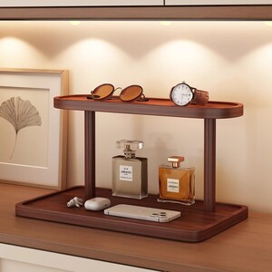 
Solid wood entrance storage shelf key glasses display countertop table storage rack Chinese antique ornaments decorative rack