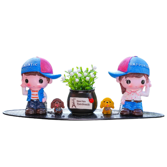 
Car ornaments, car interiors, swing solar flowers, couple cartoon dolls, decorative supplies