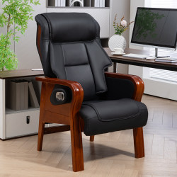 Four-Legged Office Chair, Business Executive Chair, Backrest Chair, Study Room Computer Chair, Home Use, Reclining Massage Chair, High-End Leather Chair