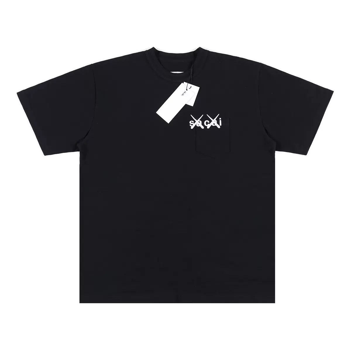 现货Spot goods SACAI×KAWS Embroidery T-Shirt口袋字母短袖-Taobao