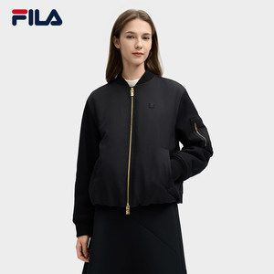 
FILA Official Women's Cotton Clothes 2025 Spring Comfortable and Warm Baseball Collar Jacket F11W515902F