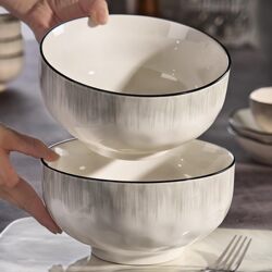 Large Soup Bowl for Home Use, 2026 New Model, Ceramic Gradient Soup Bowl, Noodle Bowl, Ramen Bowl, High-End Personal Bowl