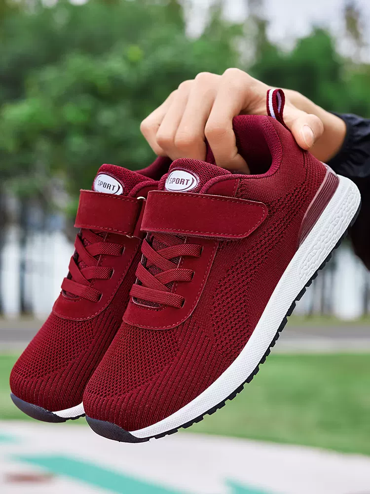 老人鞋女透气网面妈妈鞋春秋款中老年舒适软底轻便休闲运动健步鞋