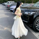 Apricot cake skirt for women summer 2025 new high-waisted slim A-line umbrella skirt skirt ballet style midi skirt