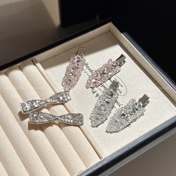 Exploding Diamond Zirconia Bow Side Clip Hair Clip