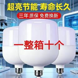 Led Light Bulb with Hanging Wire, Energy-Saving Bulb, Power-Saving E27 Screw Base, White Light, for Home Use, Night Market Stalls, Power-Saving, High Power, High Brightness
