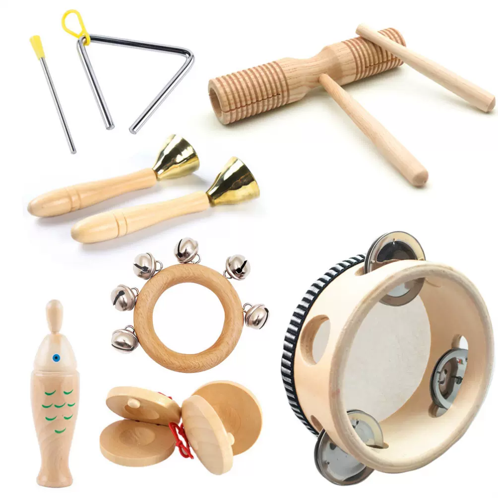 蒙台梭利教具儿童乐器铃铛奥尔夫木制乐器幼儿早教玩具音乐教具
