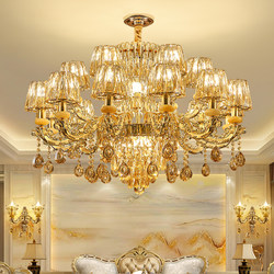 Living Room Chandelier, European Style, Grand and Luxurious, Main Lighting for Villa, Jade Bedroom, Dining Room, 2025 New Model Crystal Lighting Fixtures