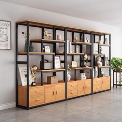 Bookshelf Floor-Standing Simple Multi-Layer Bookcase Office Modern Screen Partition Flower Stand Living Room Iron Partition Wall Storage Rack