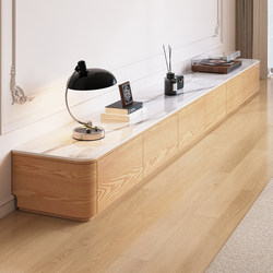 Tv Solid Wood Cabinet Coffee Table Set Living Room Home Use 2026 New Model Floor-Standing Storage Cabinet Slate Tv Cabinet