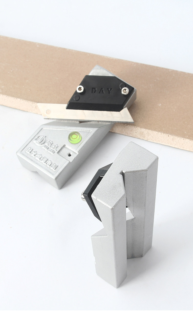 Pialla A V Per Cartongesso In Lega Di Alluminio – Smussatore 45° Antiscivolo, Multifunzionale Per Legno E Idraulica, Con 10 Coltelli Di Ricambio