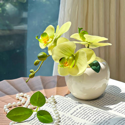 Miniature Delicate Butterfly Orchid Artificial Flower Faux Flower Decoration for Sink and Entryway Silk Flower Ornament